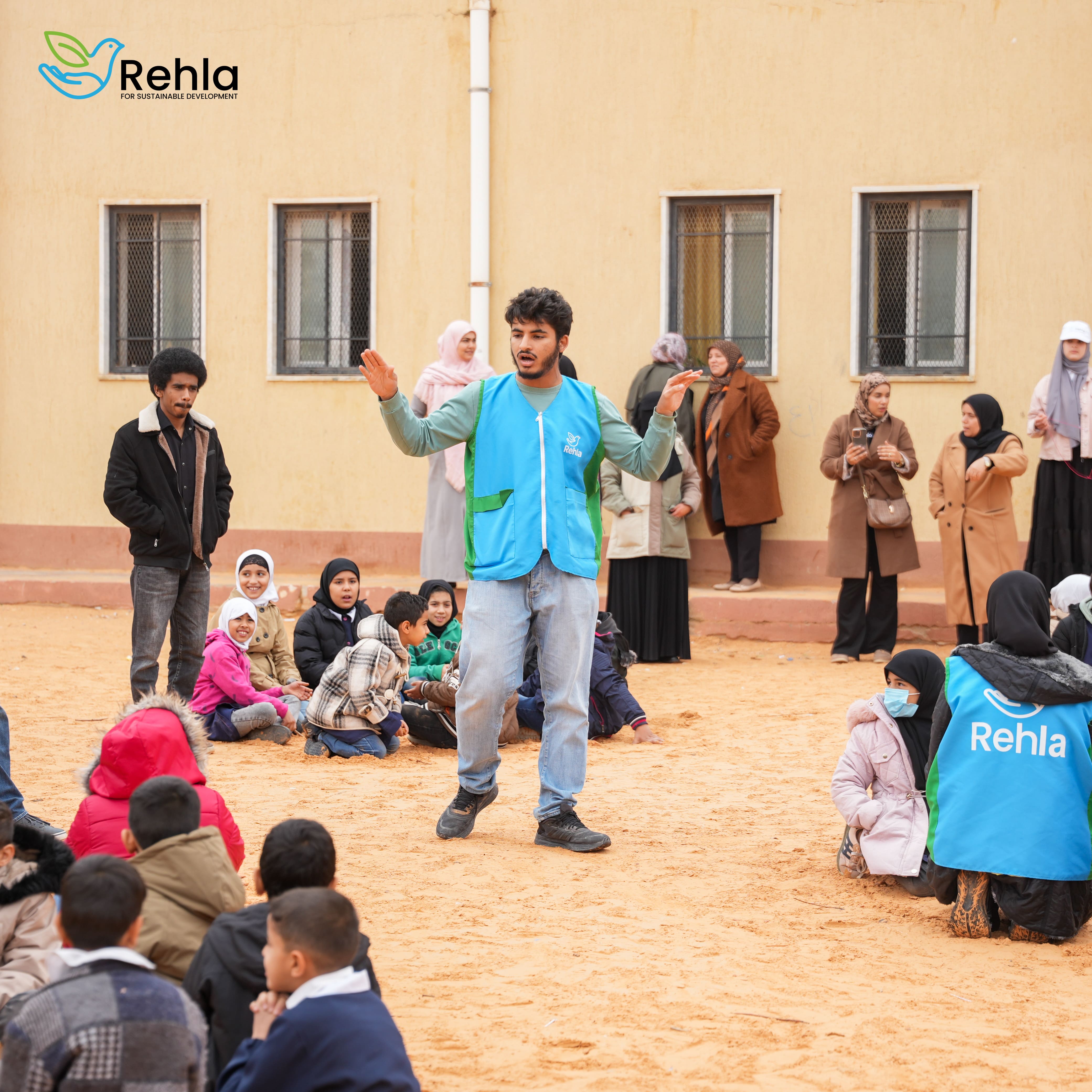 Students planting trees